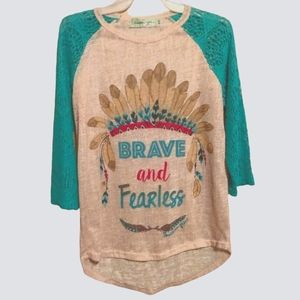 SOUTHERN GRACE Brave & Fearless Top Size S